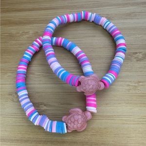 Pink and purple turtle bracelet